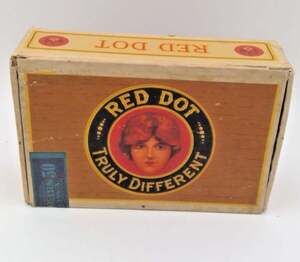 Vintage The Red Dot Cigar Box, Cardboard